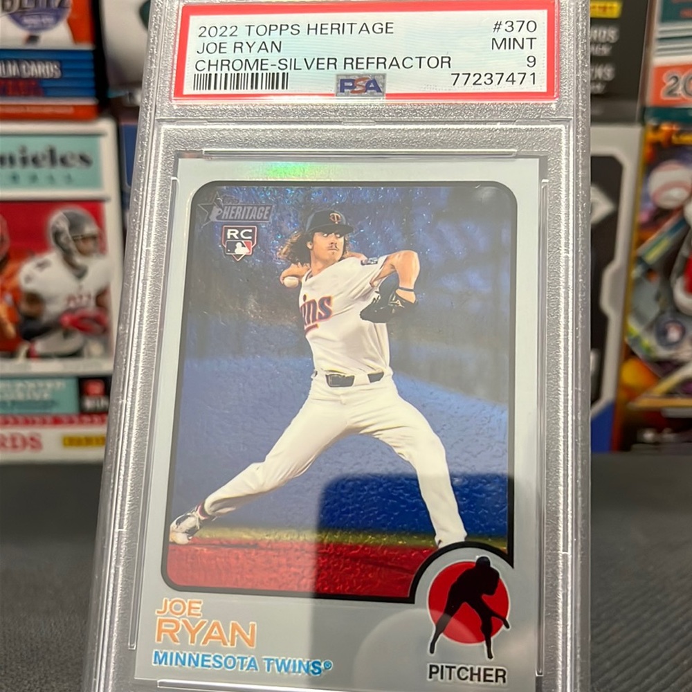 2022 Topps Heritage Joe Ryan 370 CHROME SILVER Refractor SP Rookie RC /379